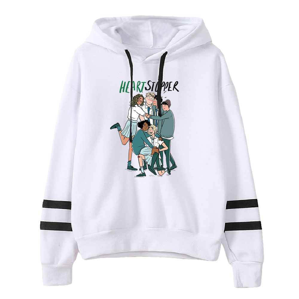 Heartstopper moda hoodies unissex manga longa com capuz camisolas unisex casual streetwear roupas