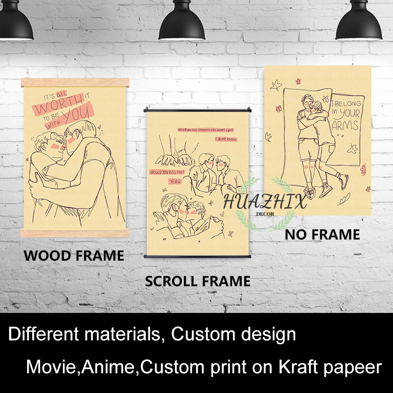Heartstopper Movie Kraft Paper Posters Wallpaper Decor Living Room Bar Decoration Sticker Wall Paintings Manga Aesthetic Picture