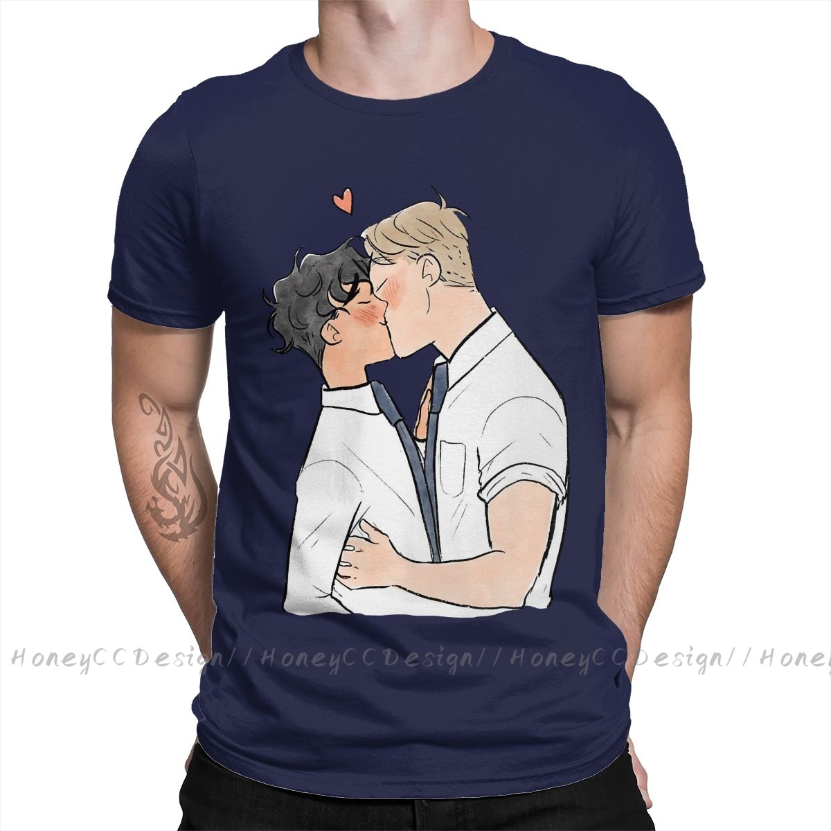 Heartstopper New Arrival T Shirt Nick And Charlie Humor Shirt Crewneck Cotton Men TShirt For Adults Plus Size