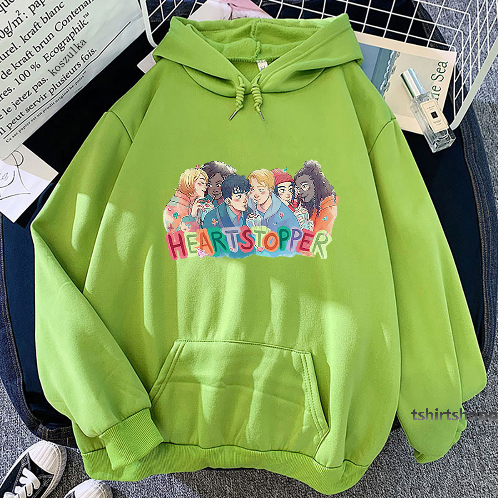 Heartstopper Nick and Charlie Hoodie Manga Hoodies Kawaii Clothing Women Sweatshirt Funny Spring/Autumn Tops Unisex Sudaderas