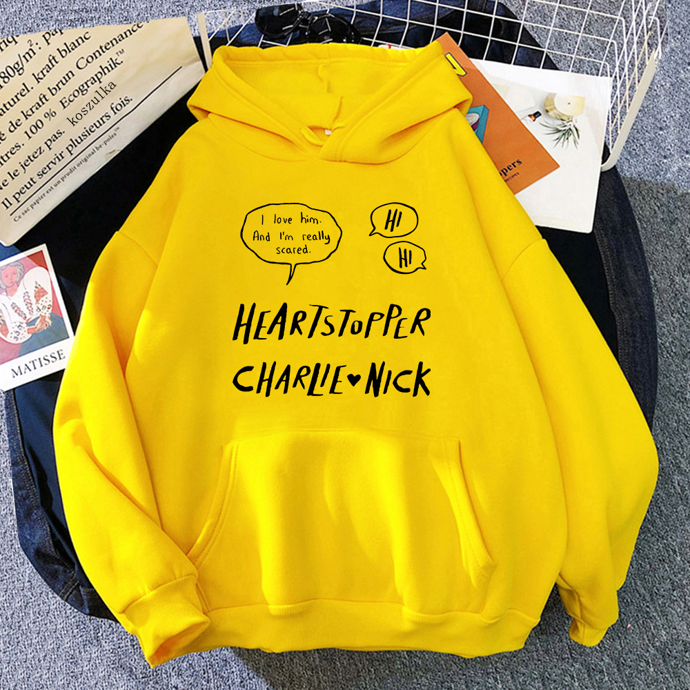 Heartstopper Nick and Charlie Hoodie Manga Hoodies Kawaii Clothing Women Sweatshirt Vintage Spring/Autumn Tops Unisex Sudaderas