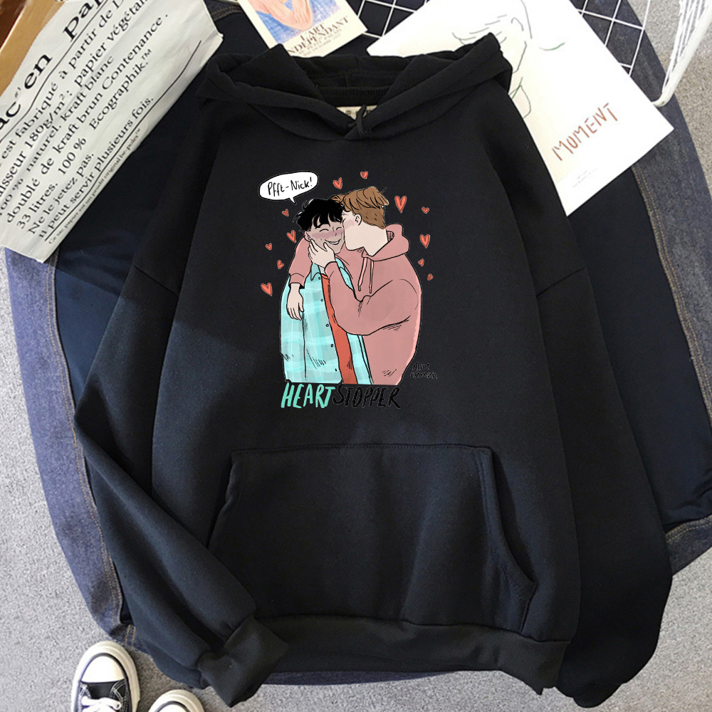 Heartstopper Nick And Charlie Hoodies Women Men Casual Pullover Popular Anime Webcomic Graphic Novel Clothes Harajuku Sweatshirt