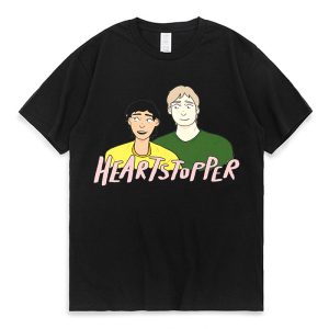 heartstopper nick and charlie tv series rainbow t shirt webcomic fans tee tops 100 cotton summer casual t shirt creative design 3315