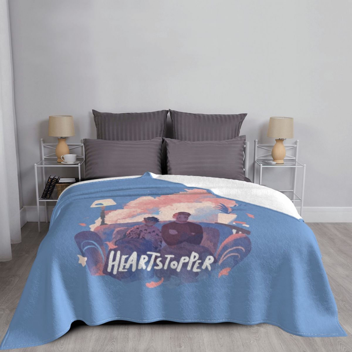Heartstopper Nick Charlie Blanket Coral Fleece Plush Autumn/Winter Super Soft Throw Blankets for Home Bedroom Plush Thin Quilt