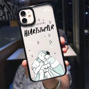 heartstopper phone case for 13 12 11 pro max mini 8 7 6 6s plus charlie nick for x xs xr se 2022 cover coque 7220