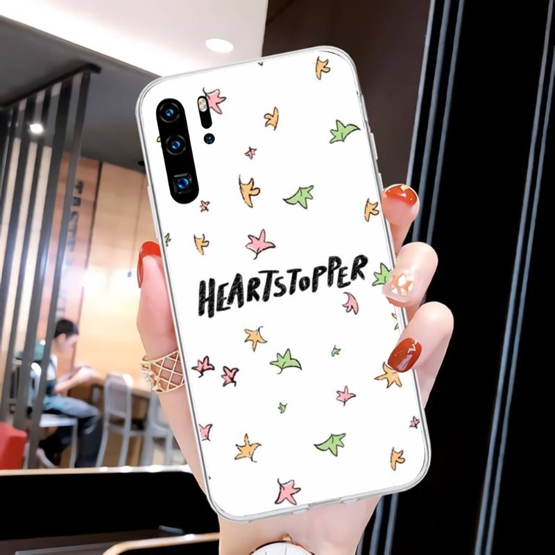 Heartstopper Phone Case For Huawei P50 P40 P30 Pro Mate 40 30 Pro Nova 8 8i Y7P Honor Transparent Phone Cover