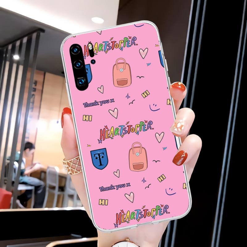 Heartstopper Phone Case For Huawei P50 P40 P30 Pro Mate 40 30 Pro Nova 8 8i Y7P Honor Transparent Phone Cover