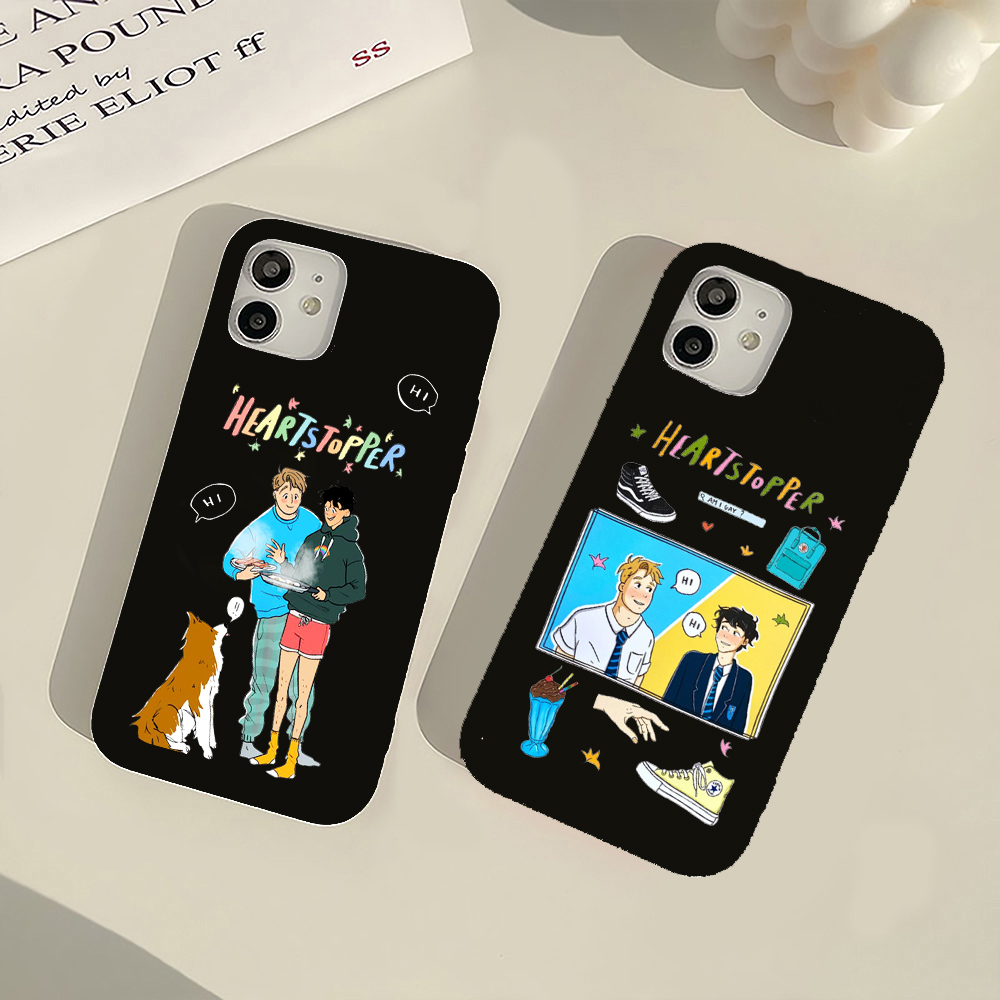 Heartstopper Phone Case for IPhone 11 12 13 Pro Max Mini X XS Max XR 7 8 6Plus SE 2022 Soft Silicone Lens Protection Cover Coque