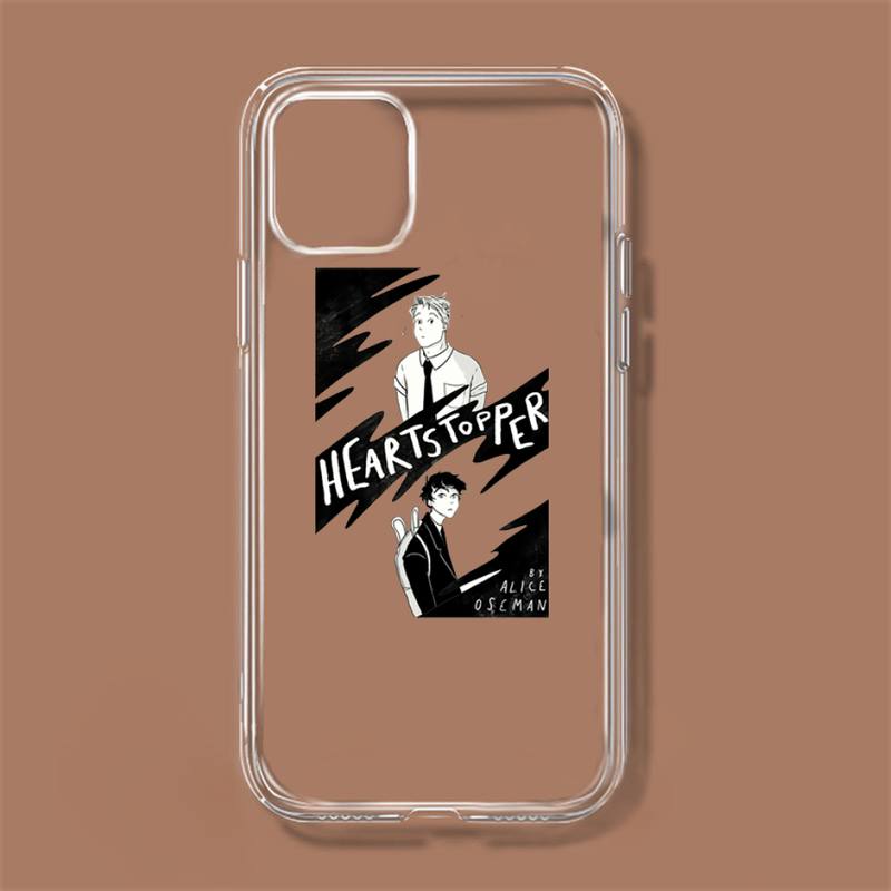 Heartstopper Phone Case For iPhone 11 12 Mini 13 Pro XS Max X 8 7 6s Plus 5 SE XR Transparent Shell