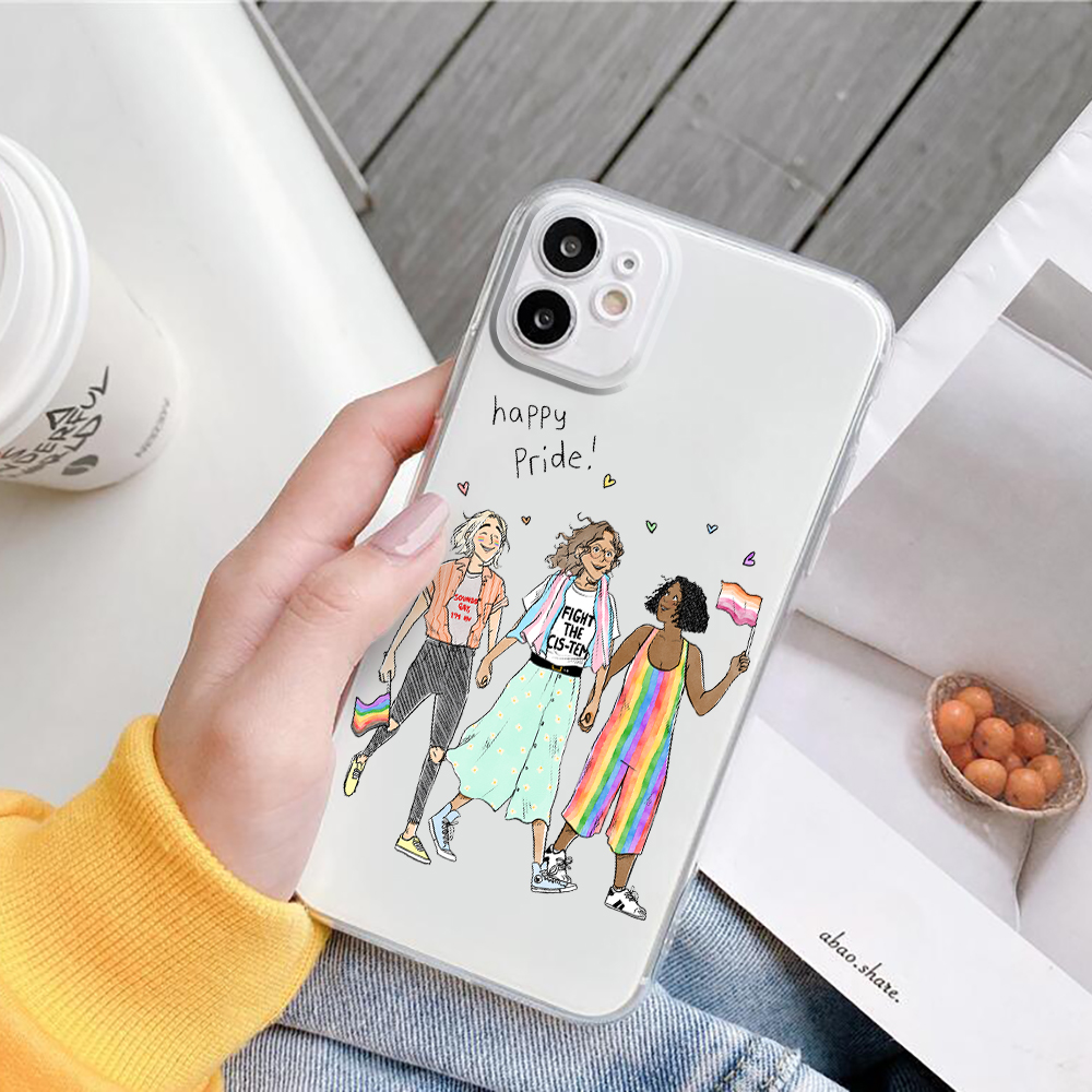 heartstopper phone case for iphone 13 12 11 pro max xs xr 7 8plus se3 20 transparent cartoon shell soft mobile phone cover coque 3161