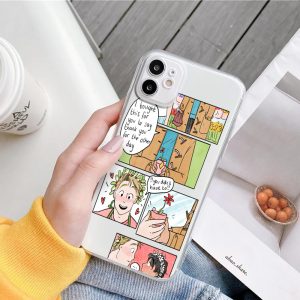 heartstopper phone case for iphone 13 12 11 pro max xs xr 7 8plus se3 20 transparent cartoon shell soft mobile phone cover coque 4529