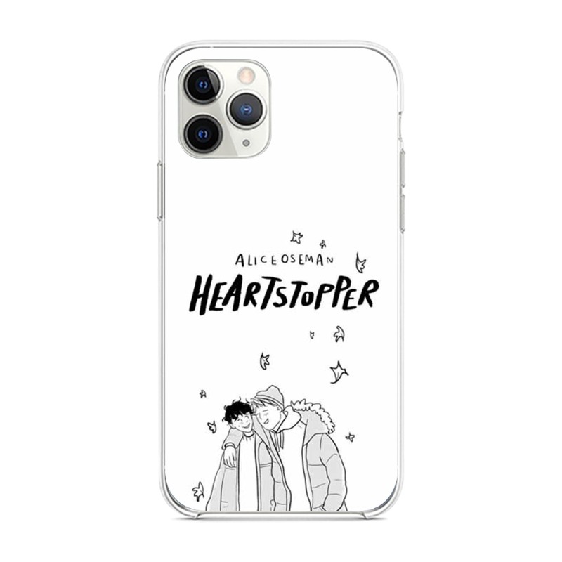 heartstopper phone case for iphone 13 12 11 xs x 8 7 6 plus mini pro max se 2022 soft transparent phone cover 3349