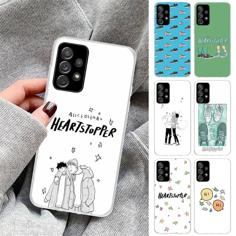 Heartstopper Phone Case For Samsung Galaxy S10 S21 S22 Plus Ultra A91 A51 A21S A12 Transparent Phone Cover