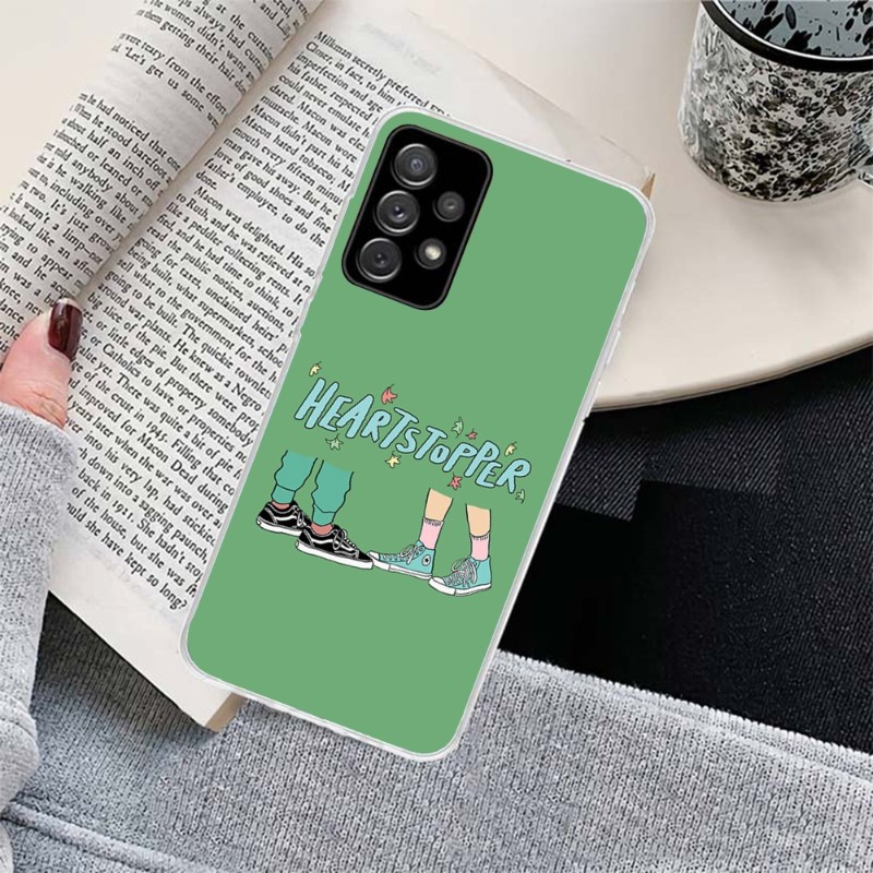 Heartstopper Phone Case For Samsung Galaxy S10 S21 S22 Plus Ultra A91 A51 A21S A12 Transparent Phone Cover