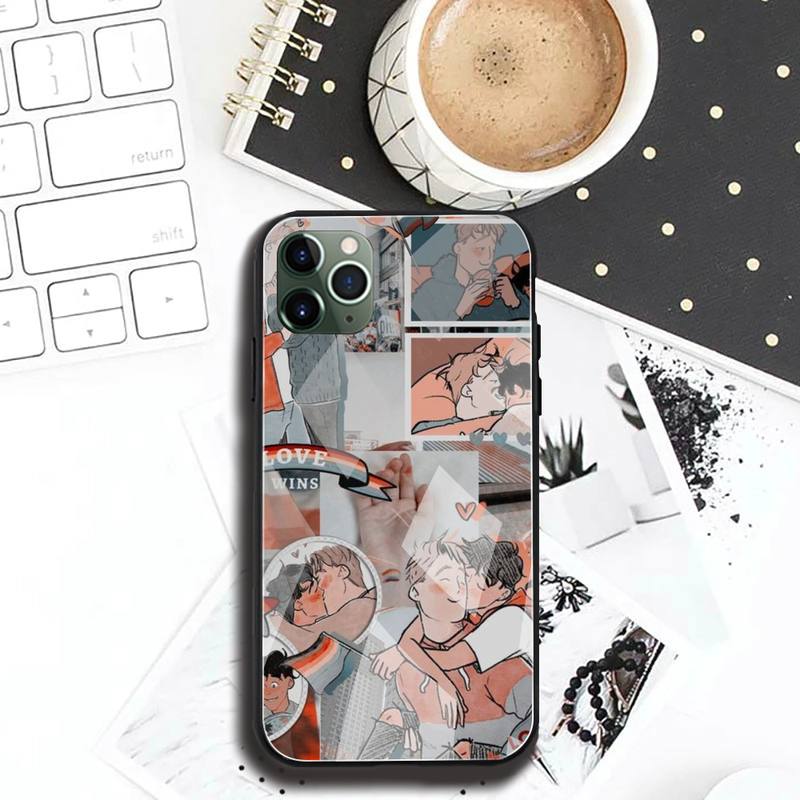 Heartstopper Phone Case Tempered Glass For iPhone 13 12 Mini 11 Pro XR XS MAX 8 X 7 Plus SE 2022 cover