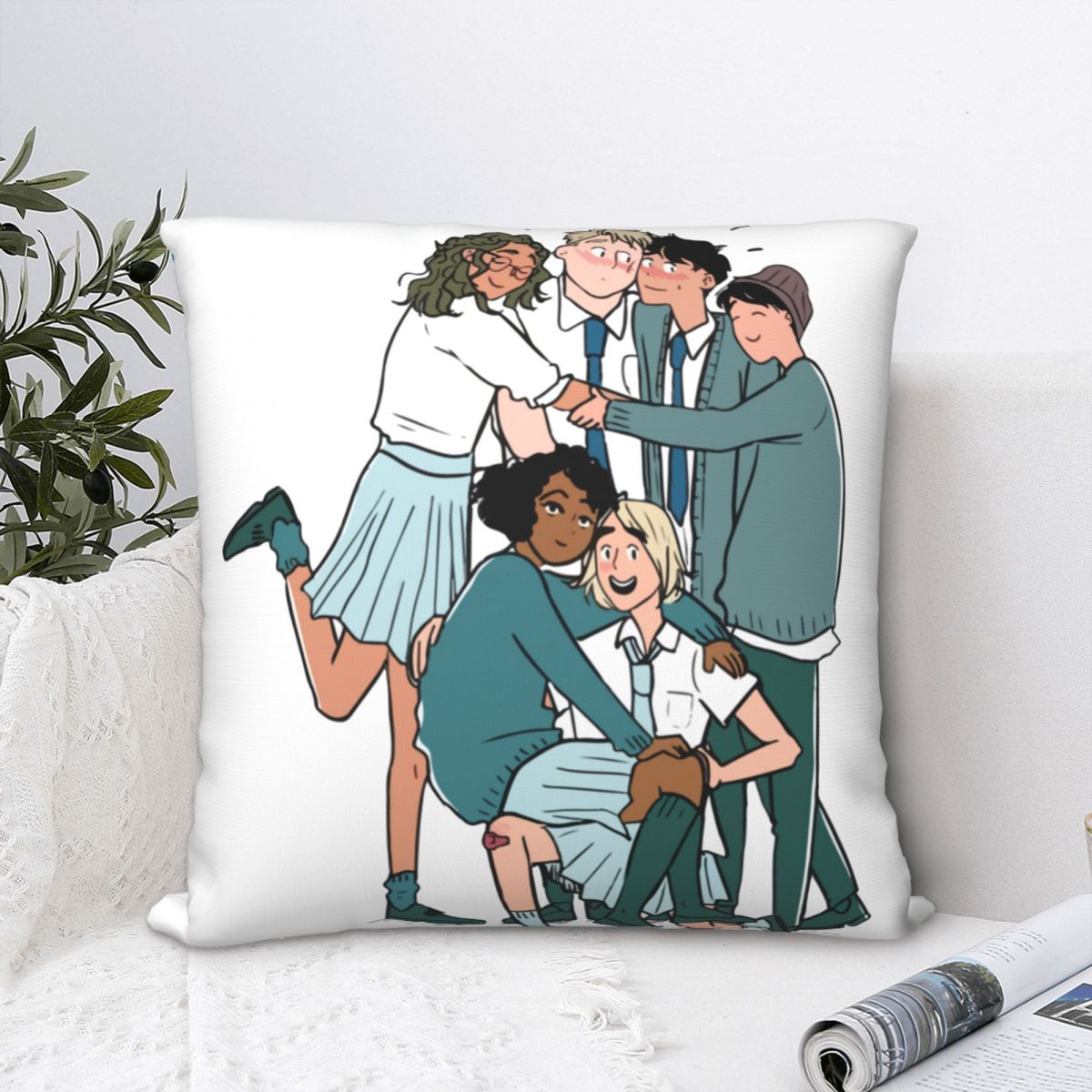 Heartstopper Pillow Covers Room Kit Connor Oseman Charlie Nick Boys Love Cushion Cover Cool Pillow Cover 45*45