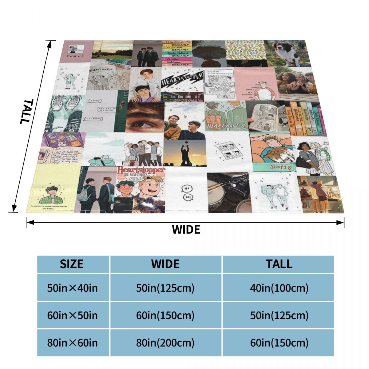 Heartstopper Plaid Blanket Sofa Cover Flannel Autumn/Winter Love Movie Collage Warm Throw Blankets for Home Travel Bedspread