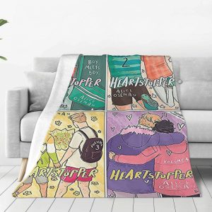 heartstopper plaid blankets sofa cover fleece textile decor movie lightweight thin throw blanket for home car bedding throws 4663