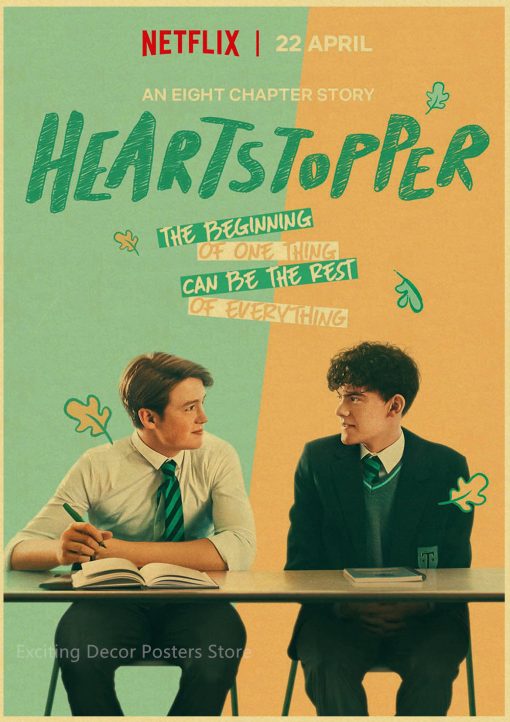 heartstopper poster hot lgbt tv show print posters kraft paper diy vintage home room bar cafe decor aesthetic art wall painting 4189