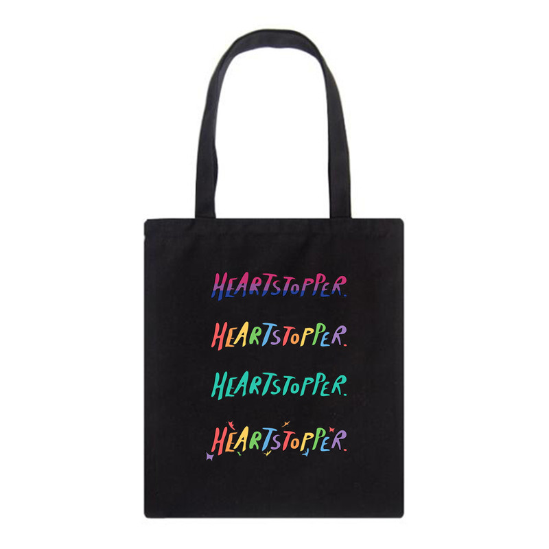 Heartstopper Print Canvas Bag Women's Shoulder Bag Fashion Large Capacity Shopping Shopper Ladies Hand Bags Tote Bags