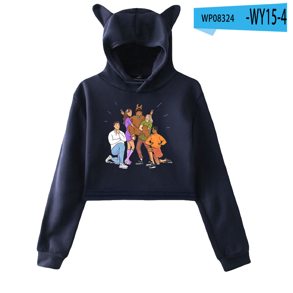 Heartstopper Rainbow Pullover Cat Cropped Hoodie Crop Top Women Hoodie 2022 Casual Style Japan Manga Funny Clothes