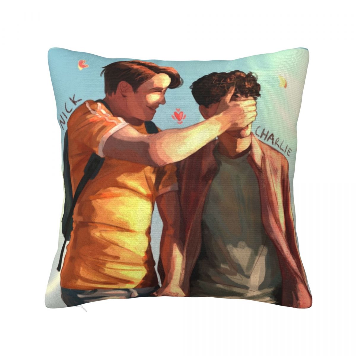 Heartstopper Square Pillow Covers Sofa Kit Connor Oseman Charlie Nick Boys Love Cushion Case Cute Decorative Pillow Cover 45*45