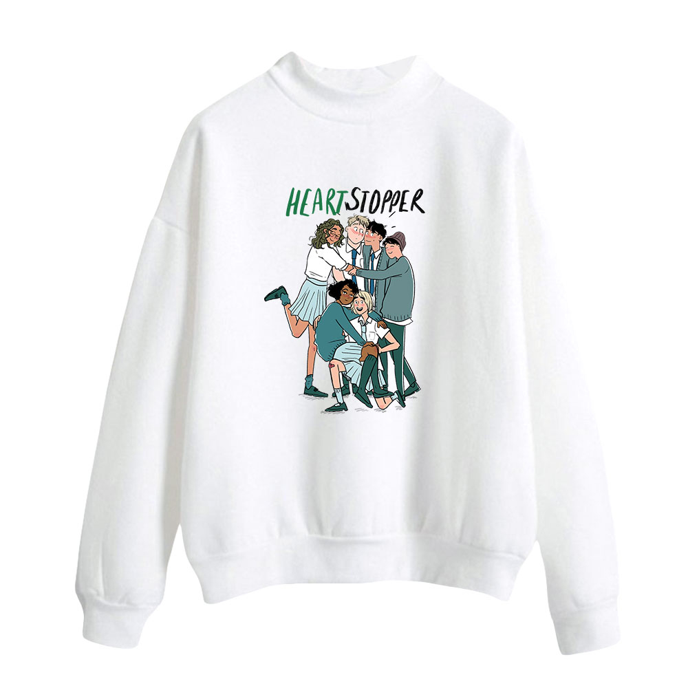 Heartstopper Sweatshirt Harajuku Fashion Print Turtleneck Sweatshirt Women/Men Long Sleeve Pullover Hot Sale Casual Streetwear