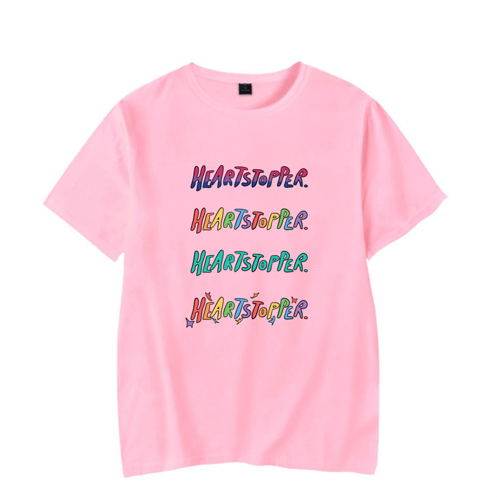 Heartstopper T shirt 100% Cotton Logo Printed O neck Women Men anime cute Short Sleeve Casual Tee