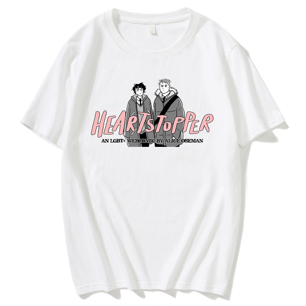 Heartstopper T Shirt Child/Women/Men Harajuku Casual Cotton Tees Shirts Romance TV Series Nick And Charlie Fans Sweatshirts Tops