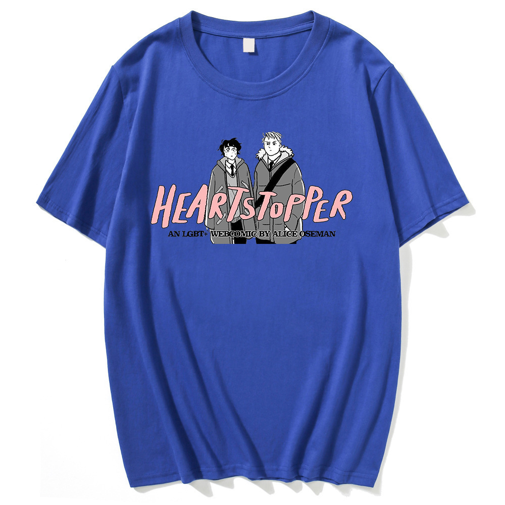Heartstopper T Shirt Child/Women/Men Harajuku Casual Cotton Tees Shirts Romance TV Series Nick And Charlie Fans Sweatshirts Tops