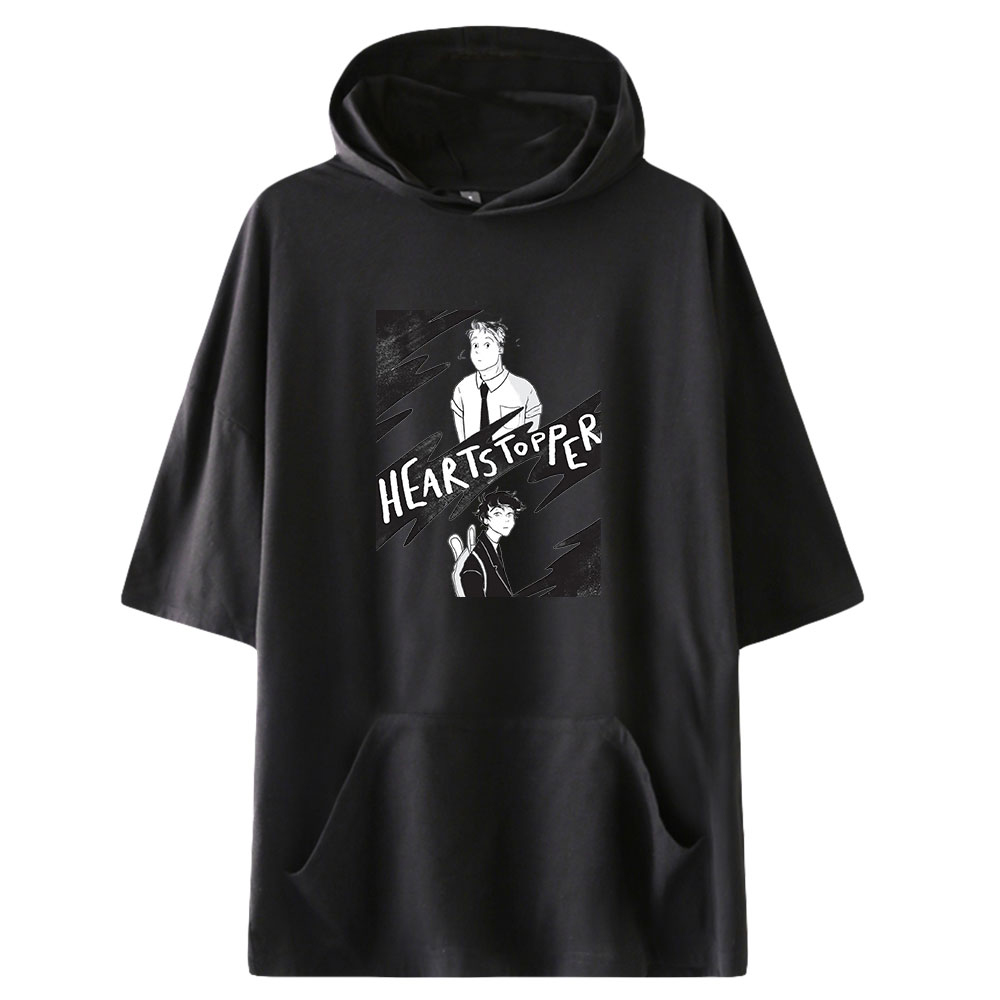 Heartstopper T Shirt Comic Print Graphic Short Sleeve Hooded T Shirt Summer Men Women Everyday Casual T Shirt Fashion Clothing