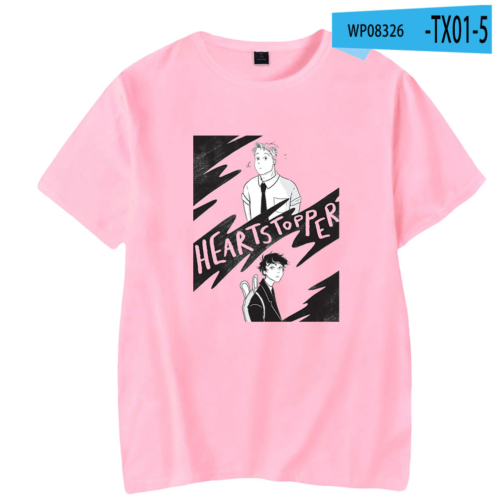 Heartstopper T shirt Unisex Fashion Short Sleeve Tshirt Women Men Casual Streetwear Summer Tops