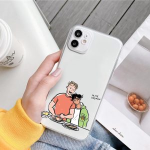 heartstopper transparent phone case for iphone 11 12 13 pro xs max mini xr x 7 8 6plus se soft silicone mobile  cover 4101