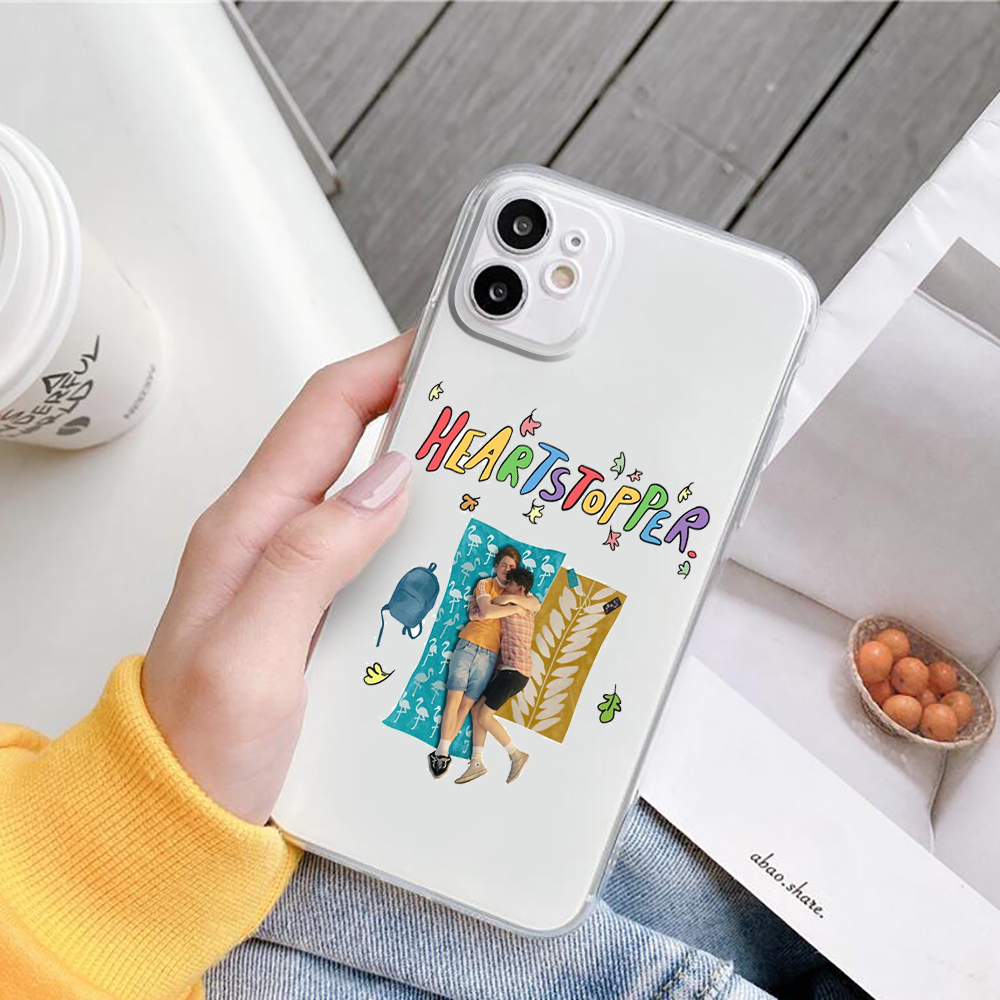 Heartstopper Transparent Phone Case For iPhone 11 12 13 Pro XS MAX Mini XR X 7 8 6Plus SE Soft Silicone Mobile  Cover