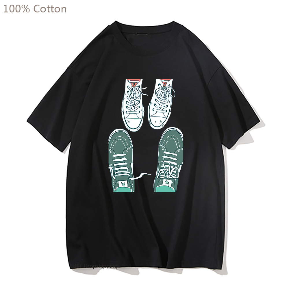 Heartstopper Tshirt Nick And Charlie Gay Romance TV Series Fans Tee Tops Summer Streetwear Harajuku Man T shirt Cotton Clothes