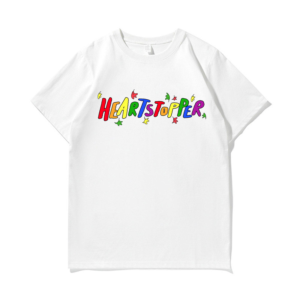 Heartstopper Tshirt Nick and Charlie Romance 2022 New TV Series Fans T Shirt Fashion Oversized Men Women Tees Unisex T shirts