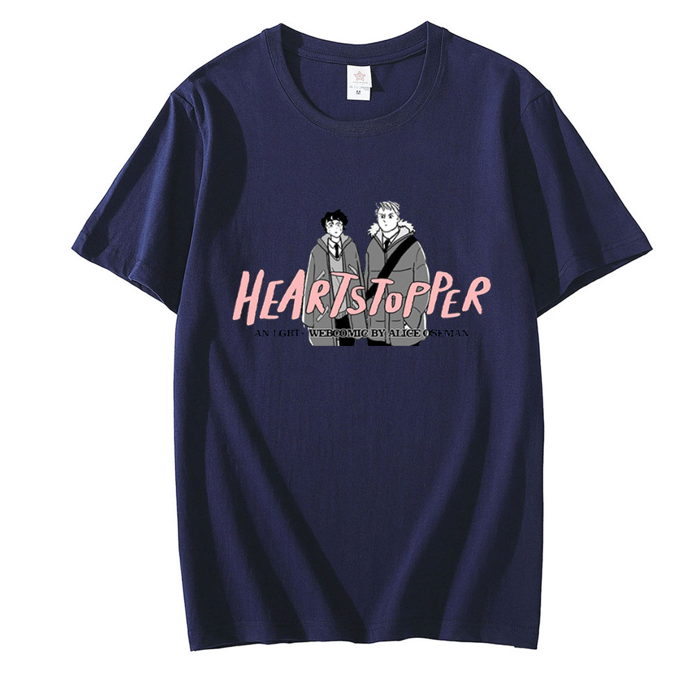 Heartstopper Tshirt Nick and Charlie Romance 2022 New TV Series Fans T Shirt Men Women T Shirts  Casual Summer Tshirt   S to4XL