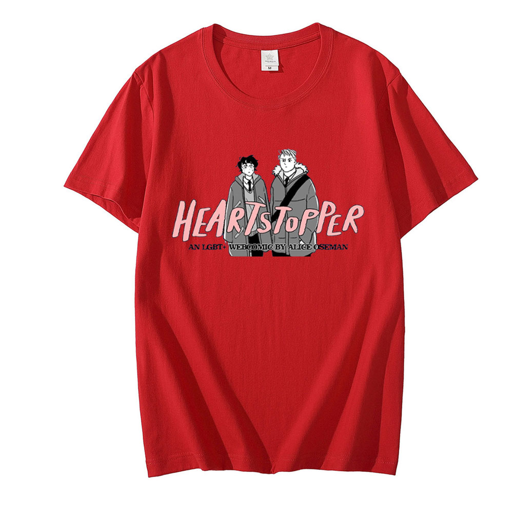 Heartstopper Tshirt Nick and Charlie Romance 2022 New TV Series Fans T Shirt Men Women T Shirts  Casual Summer Tshirt   S to4XL