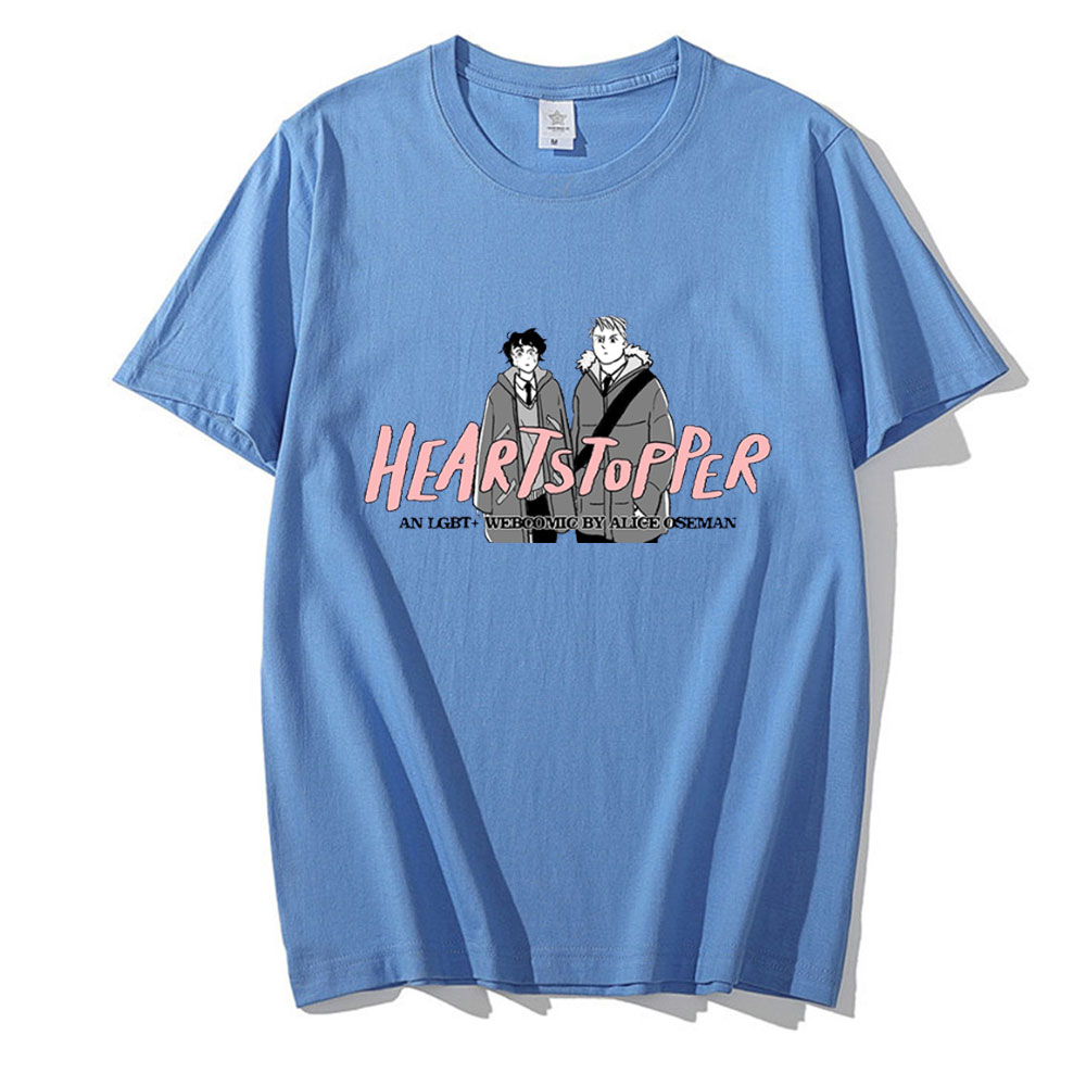 Heartstopper Tshirt Nick and Charlie Romance 2022 New TV Series Fans T Shirt Men Women T Shirts Casual Summer Tshirt S to4XL