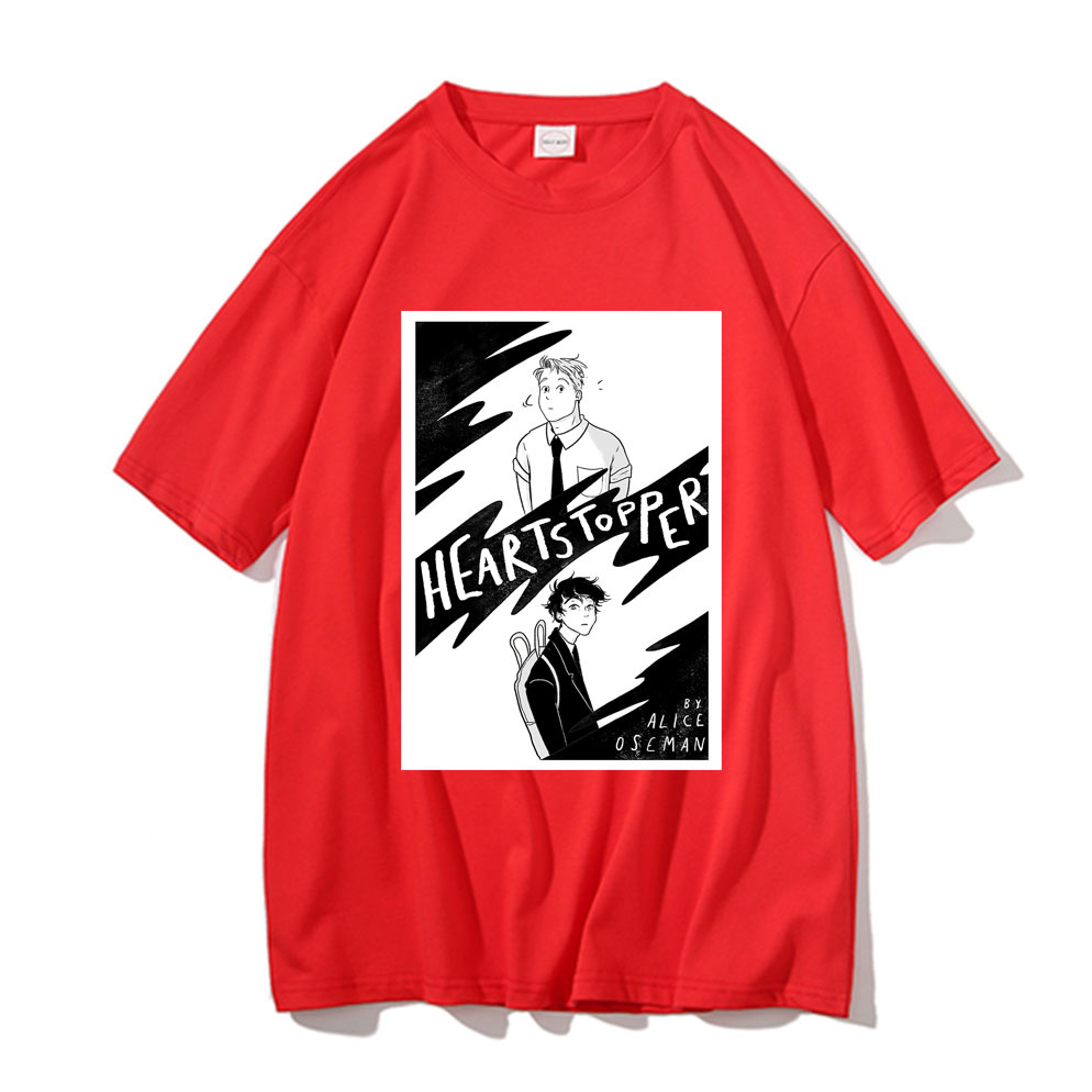Heartstopper Tshirt Unisex Nick and Charlie Romance TV Series Fans T shirts Men Women Casual Summer Cotton Fashion T Shirt Tops