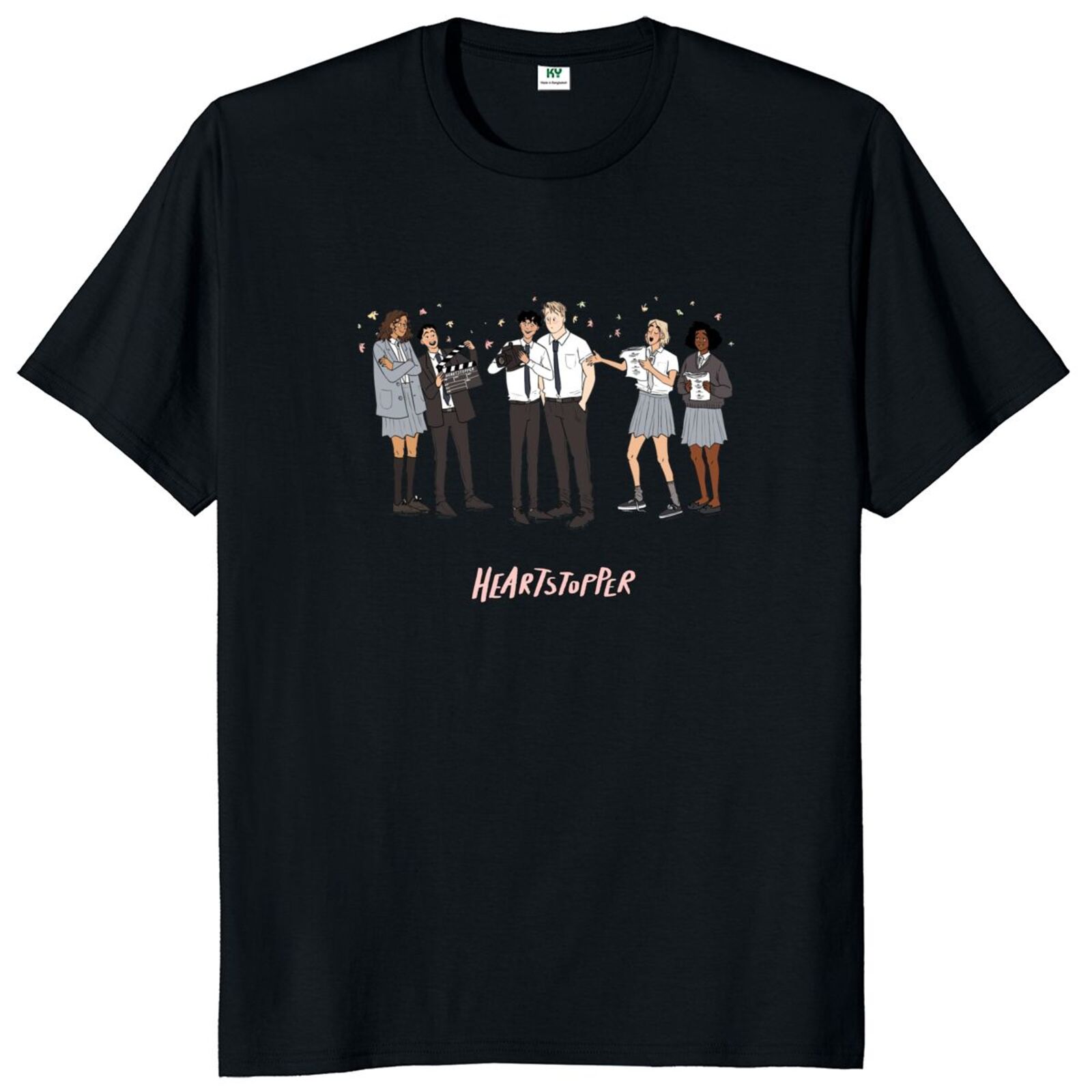 heartstoppers anime aesthetic t shirt lgbt pride 2022 lgbtq+ drama tv series classic tshirts gift for manga comic fans 1753