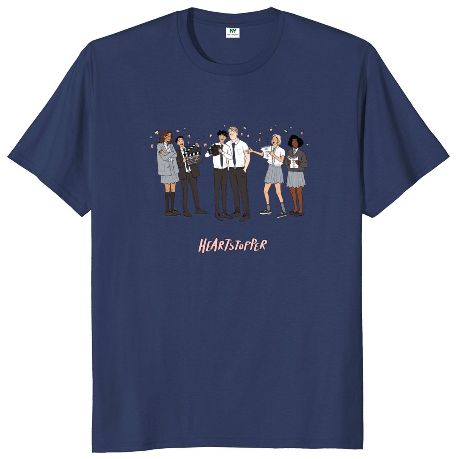 heartstoppers anime aesthetic t shirt lgbt pride 2022 lgbtq+ drama tv series classic tshirts gift for manga comic fans 4613
