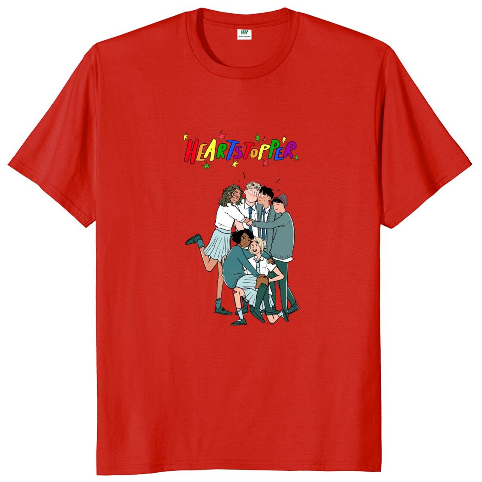 heartstoppers anime t shirt lgbtq+ drama tv series classic tshirt novelty gift for manga comic fans lgbt pride unisex tee tops 4981
