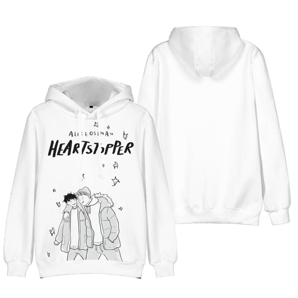 Hooded Heartstopper Hoodie 3D Print Black Streetwear Harajuku Pullover Men Women Tops