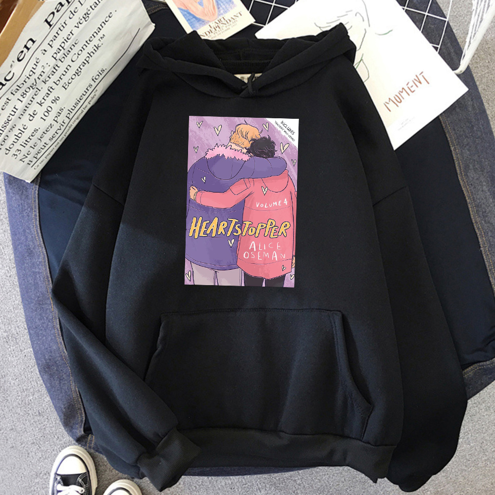 Hoodie Nick And Charlie Heartstopper Sweatshirt Romance TV Series Fans Men Clothing Alice Oseman Penggemar Webcomic Streetwear