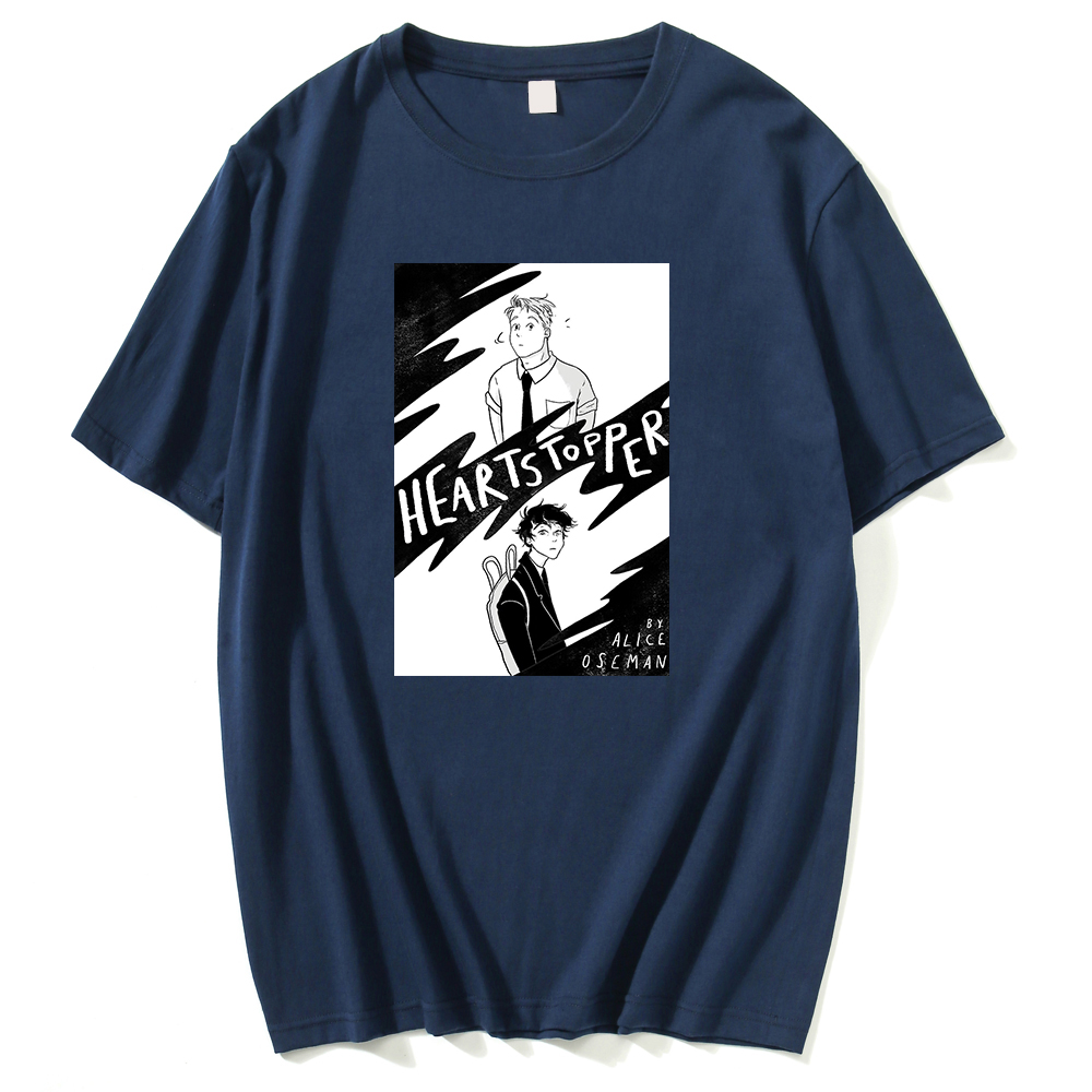 Hot New Heartstopper T Shirt 2022 LGBTQ+ Drama TV Series Tee Shirts Gay And Lesbian Novelty Gift Tshirt 100% Cotton Clothes