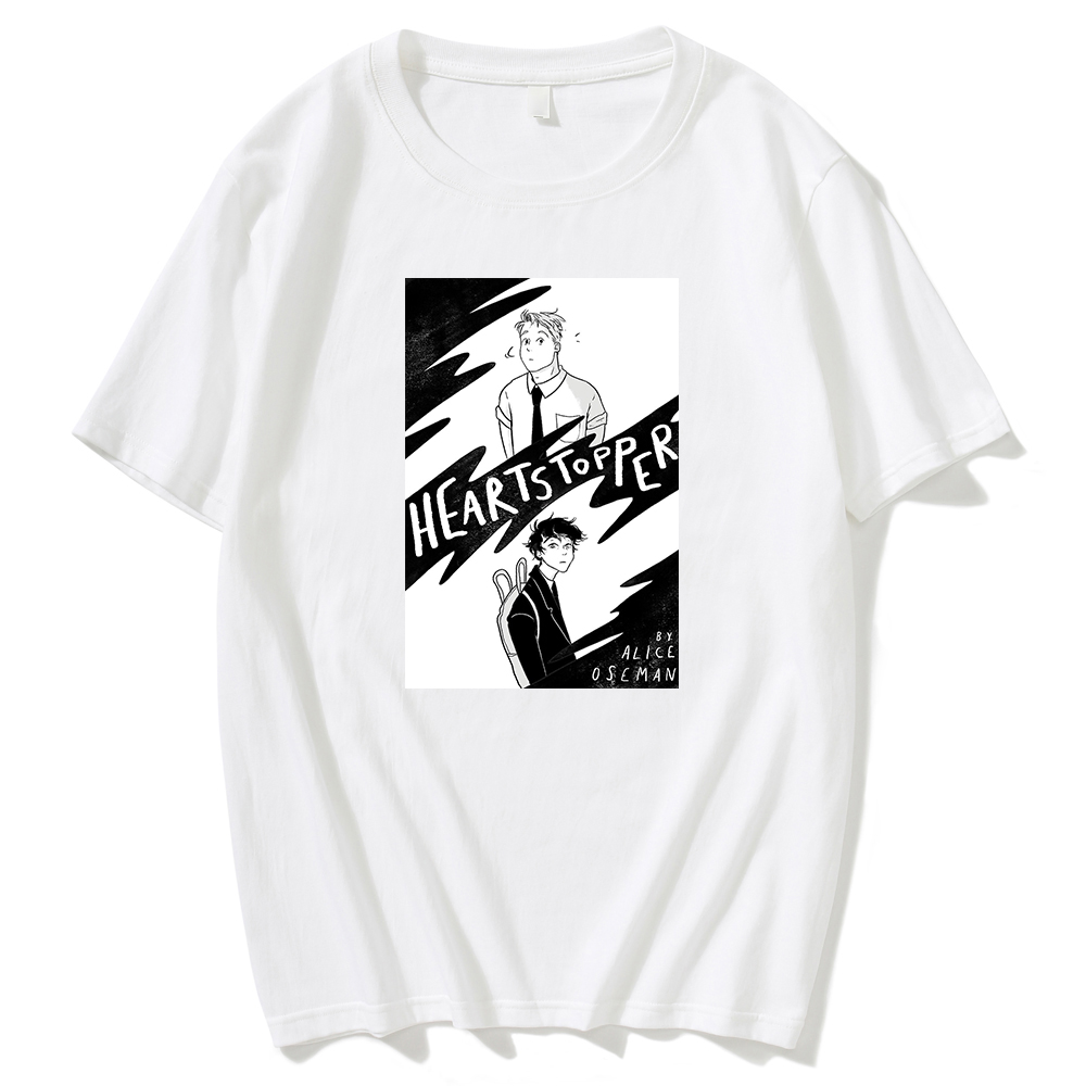 Hot New Heartstopper T Shirt 2022 LGBTQ+ Drama TV Series Tee Shirts Gay And Lesbian Novelty Gift Tshirt 100% Cotton Clothes