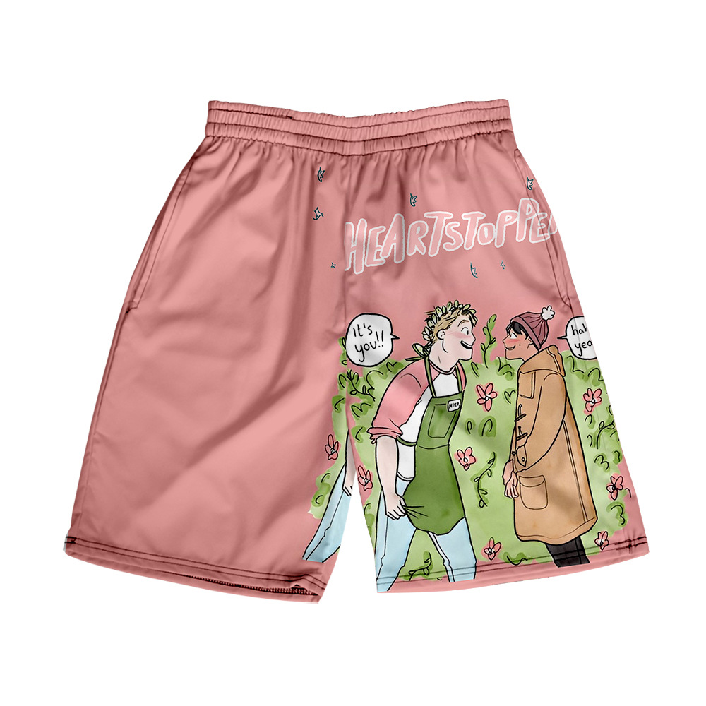 Man's Beach Shorts Anime Heartstopper 3d Printed Pants High Quality Swim Shorts Harajuku Shorts Men Starry Sky Gym Surf Board