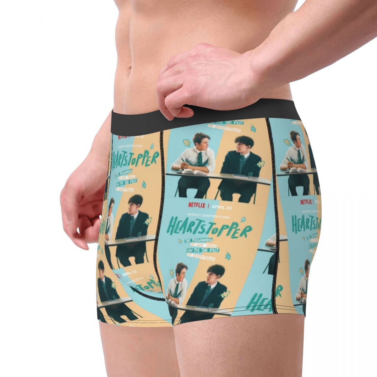 Men Heartstopper Nick Charlie Lgbt Pride Underwear Sexy Boxer Briefs Shorts Panties Homme Breathable Underpants S XXL