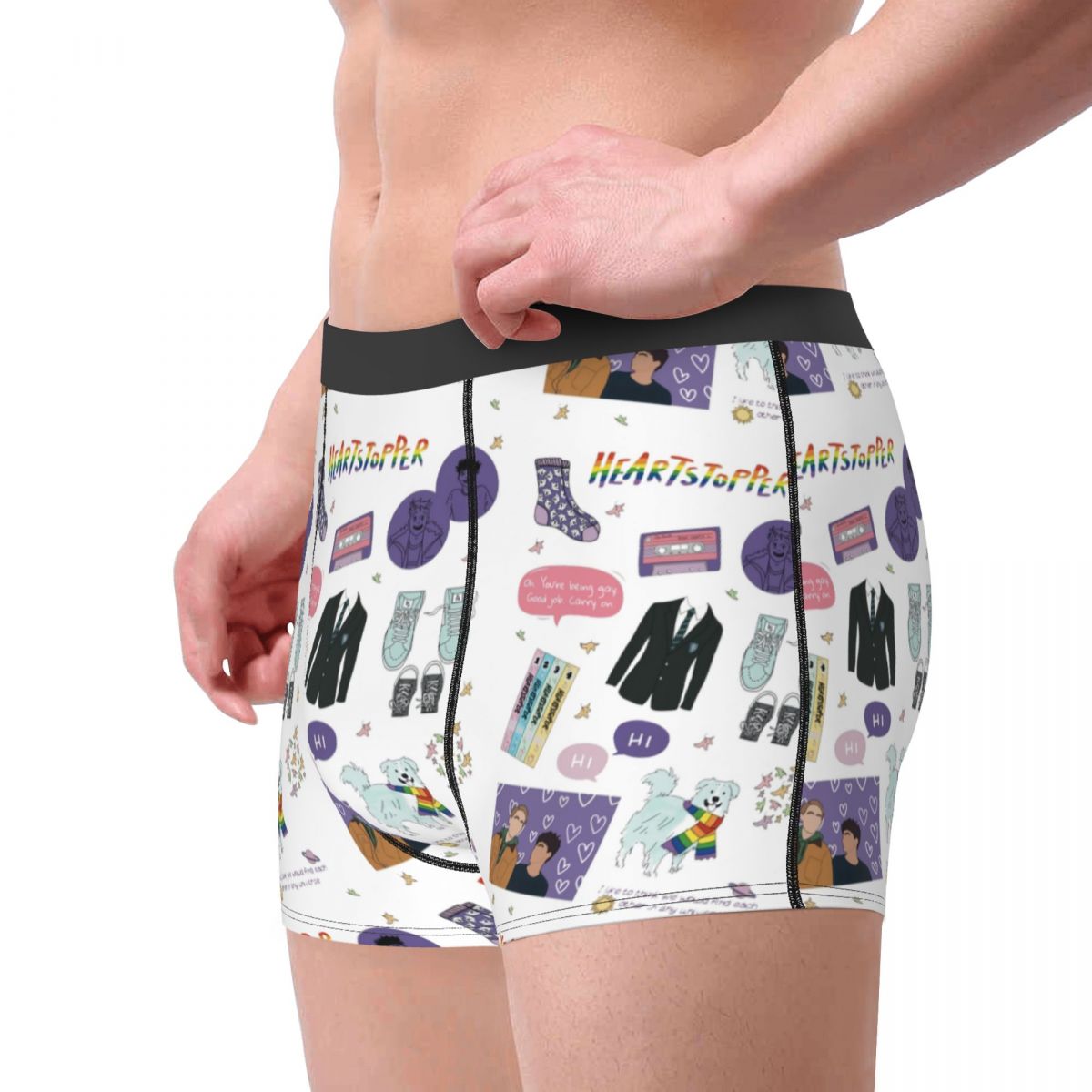 Men Underwear Heartstopper Kit Connor Oseman Charlie Nick Boys Love Boxer Shorts Panties Novelty Breathable Underpants for Male